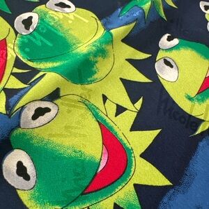 VTG Nicole Miller Jim Henson’s Kermit Collection Silk Scarf Kermit Print NWT